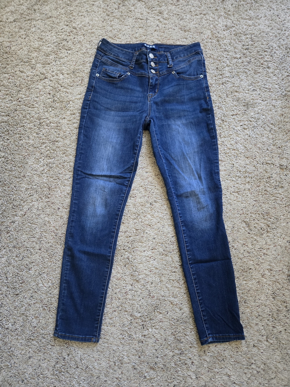 Women’s Dark Blue High-Rise Skinny Jeans